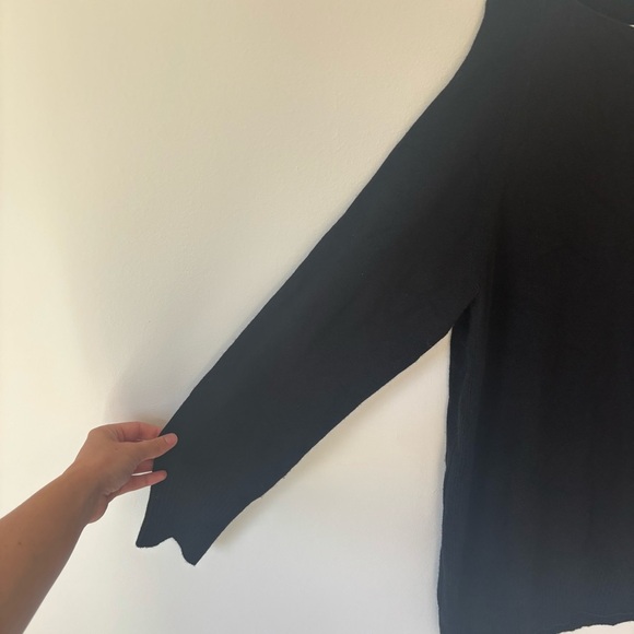 Vince Black Cashmere Wool Sweater Dress Tunic Long Sleeve Mini Knit Luxury - Picture 5 of 12